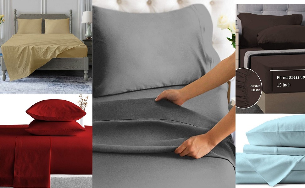 RV Camper King Sheet Set 400 Thread Count Egyptian Cotton Sheets for RV Camper