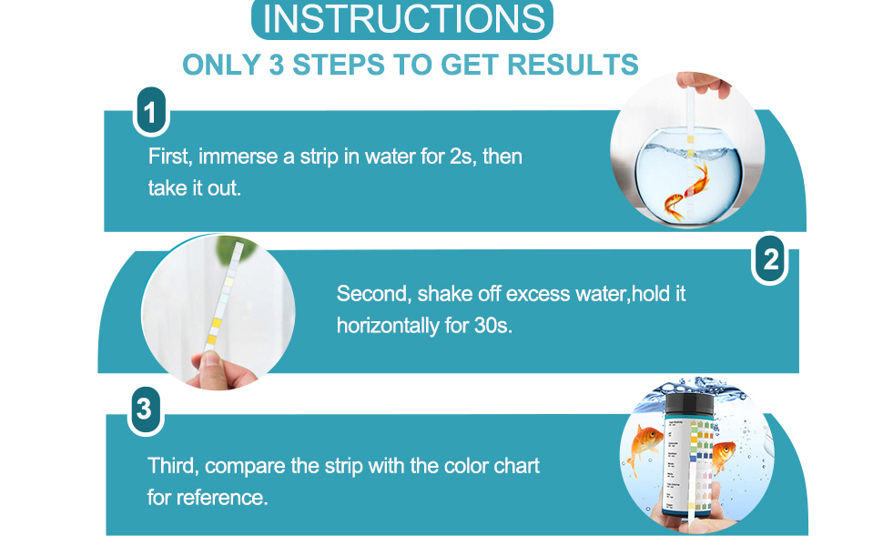 9in1 Water Testing Kit Aquarium,100 Strips Aquarium Water Test Strips,Freshwater Saltwater