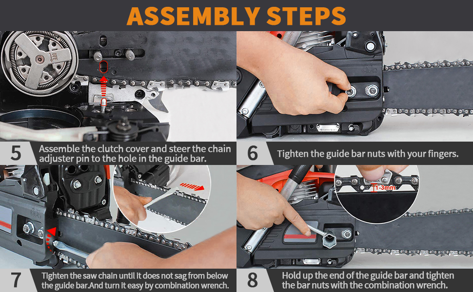 Gas Cordless Chainsaw 20 inch, 2Cycle Gasoline Powered
