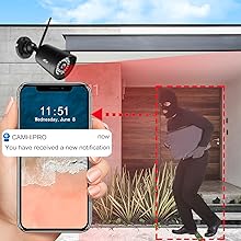 ZILINK Outdoor Security Camera, 1080P LAN/Wireless Home Surveillance Camera with Night Vision