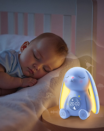 White noise sound machine baby designed to help infants fall asleep with calming sounds