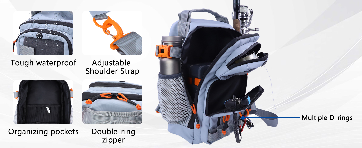 fishing backpack with tackle boxes