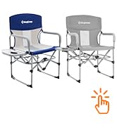 Heavy Duty Camping Directors Chair with Side Table