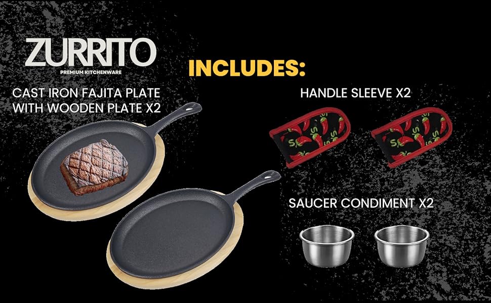 Fajita Skillet x2 Bundle Set