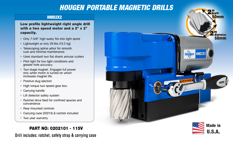 HMD2X2-2 Speed Low Profile Magnetic Drill - Amazon.com