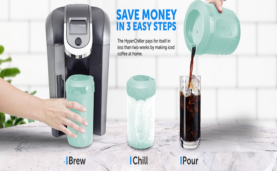 HyperChiller MaxiMatic Patented Instant Coffee/Beverage Cooler, Ready
