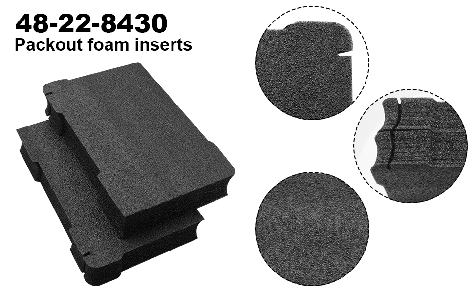 48228430 Packout foam inserts for Milwaukee packout Drawer foam tool