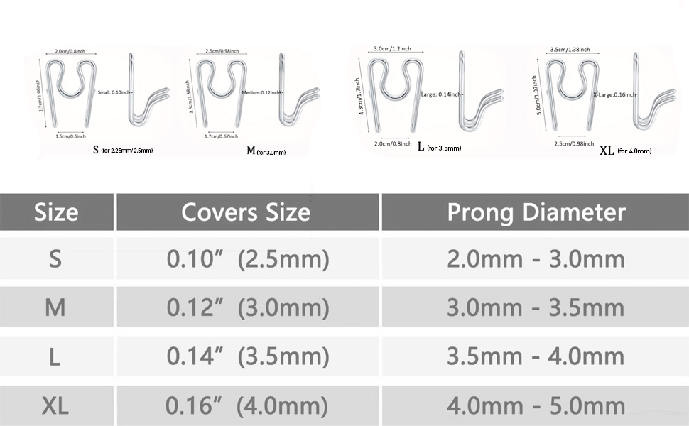 6 Pack Extra Links Prong Collar for Dog Replacement 2.5mm