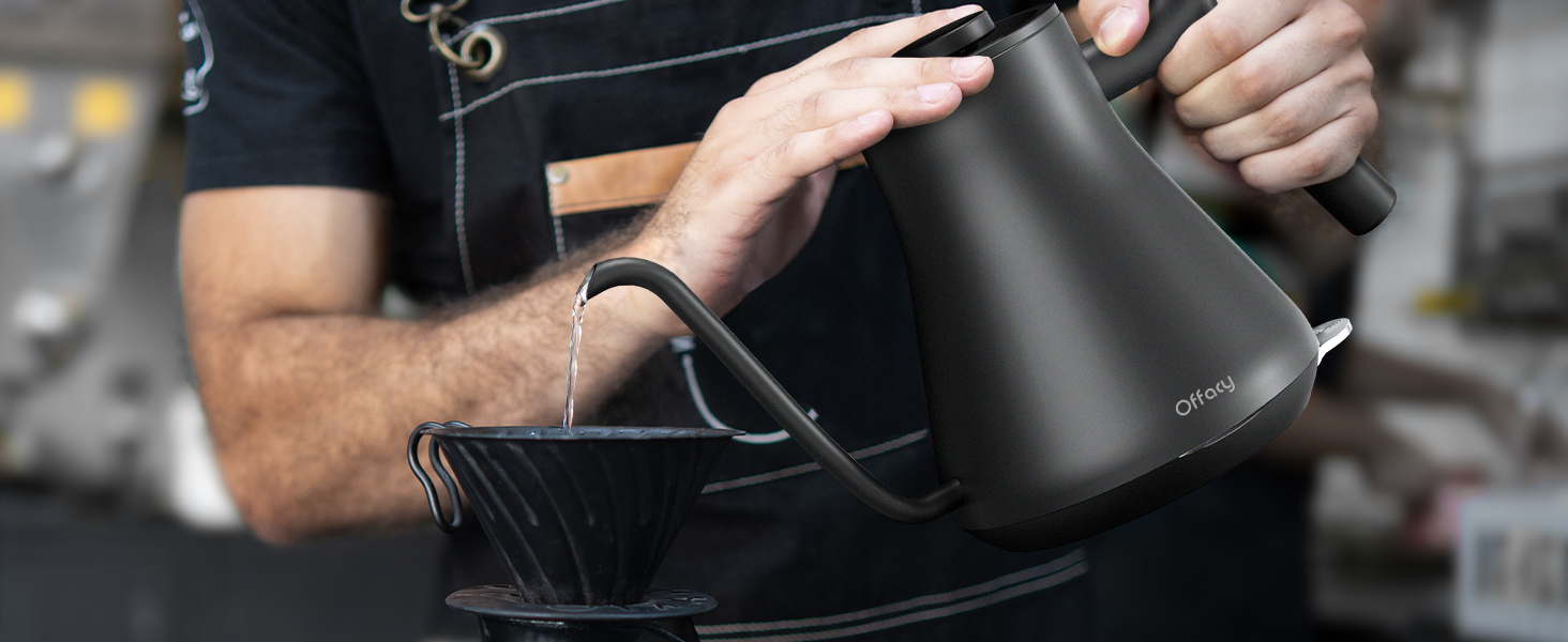 Electric Gooseneck Kettle, Offacy Gooseneck Kettle with 6