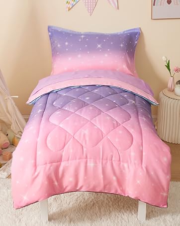 pink toddler bedding set for girls