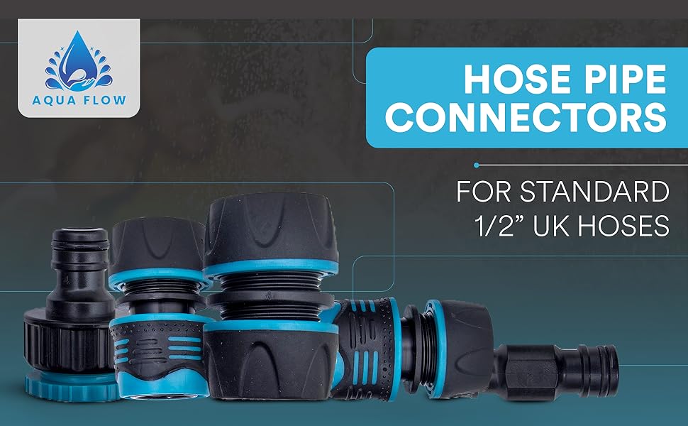 Aqua Flow Hose Pipe Connector Set Premium 5in1 Hose Connecter Ideal