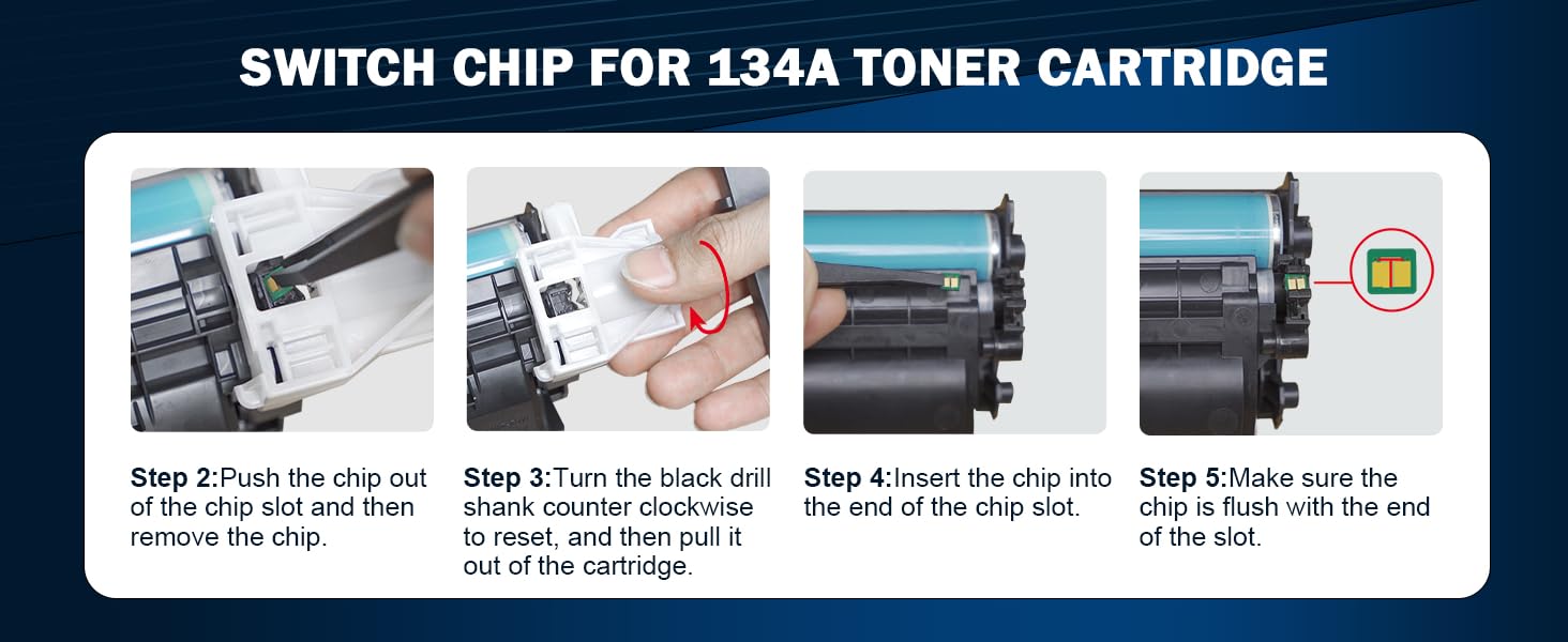 134A Toner Cartridges 2 Black (No Chip) Replacement for HP