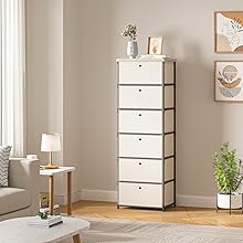 fabric dresser 6 drawer