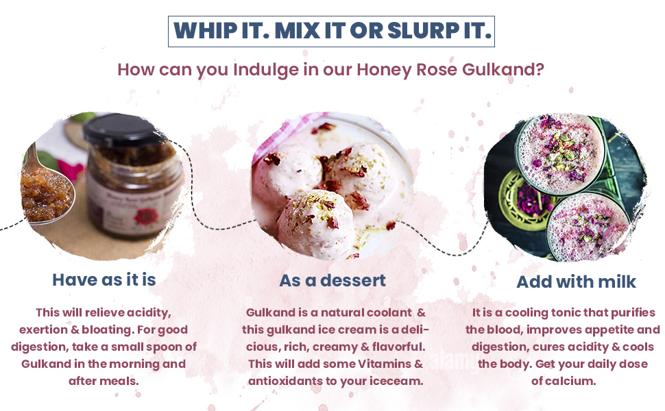 Honey and Spice Rose Gulkand with Finest Rose Petals & Natural