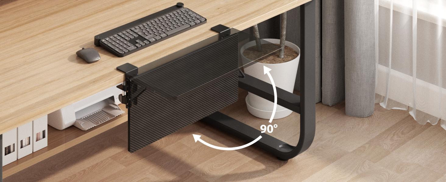 BONTEC Small Ergonomics Desk Extender Tray Colored Carbon