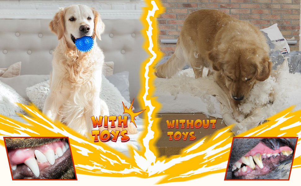 Pet Supplies KIPRITII Assorted Dog Chew Toys Tailored for 2550lbs