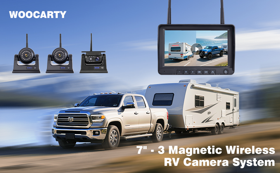 7 inch - 3 Magnetic Wireless Camera System