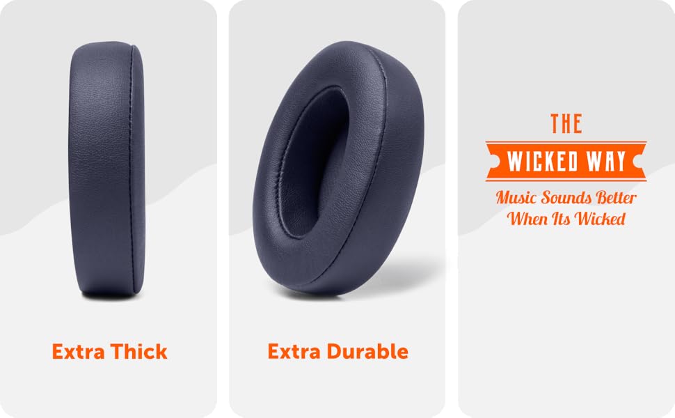 WC Wicked Cushions Replacement Ear Pads for Beats Studio 2 & 3 (B0501