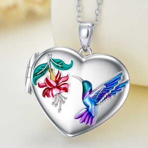 hummingbird locket necklace