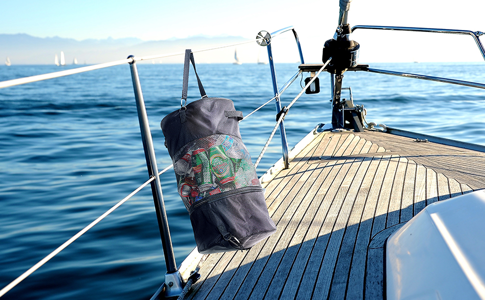 boat trash mesh bag
