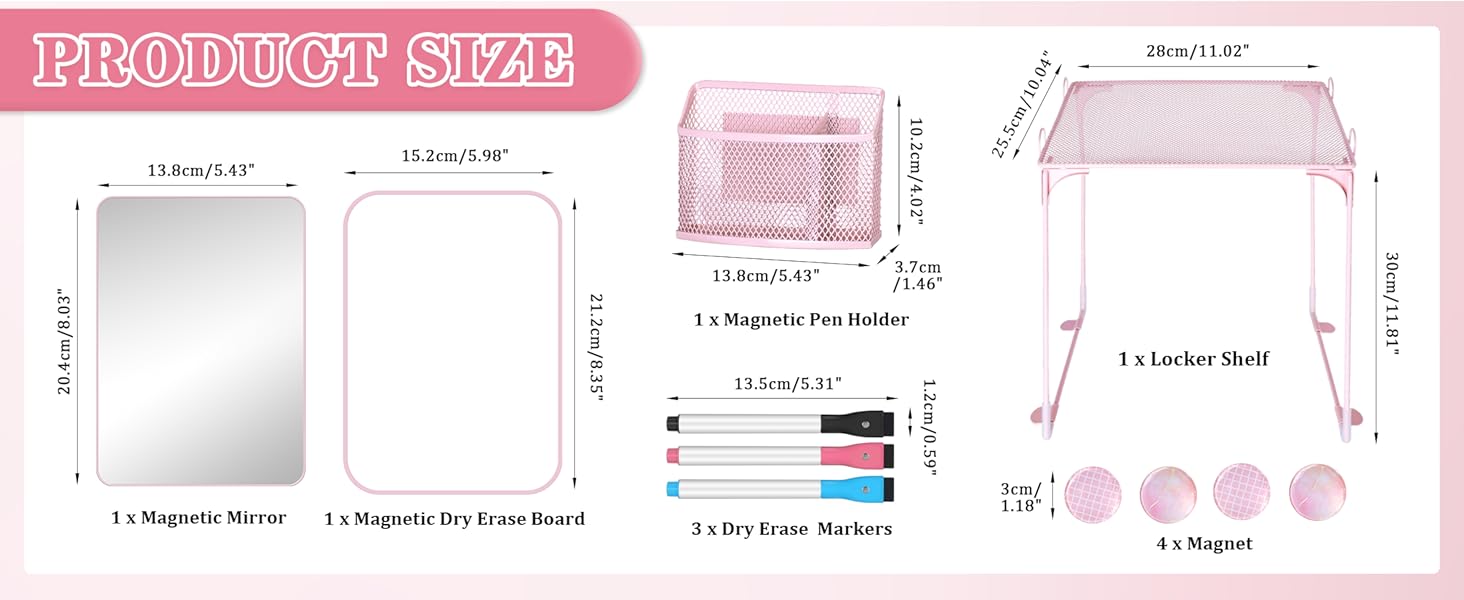 Back to School Essentials Locker Organizer & Decorations for Girls