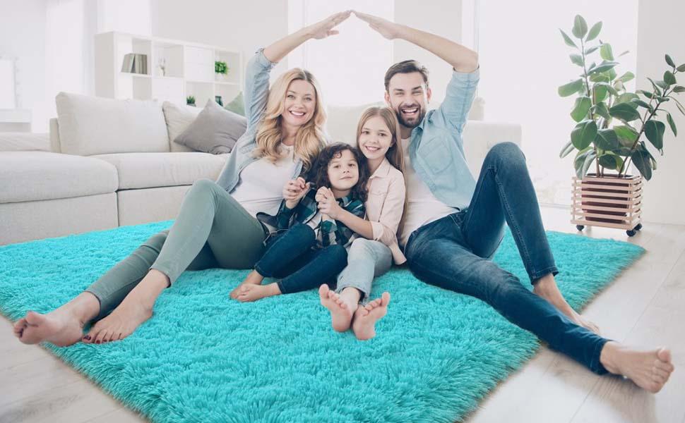 teal rug