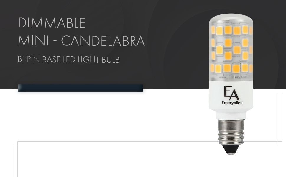 Emery Allen EAE114.5W001309FD Dimmable MiniCandelabra Base JA8
