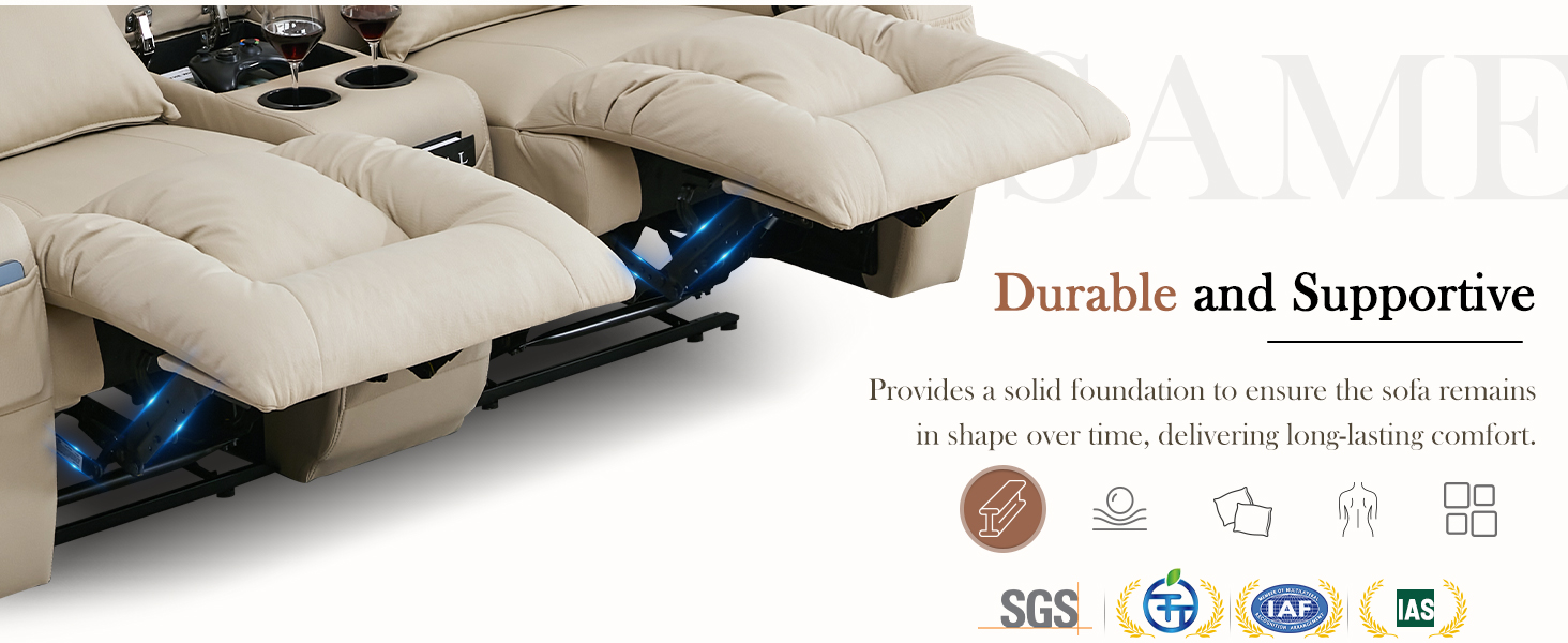 Reclining Loveseat Recliner Sofa with Storage Console