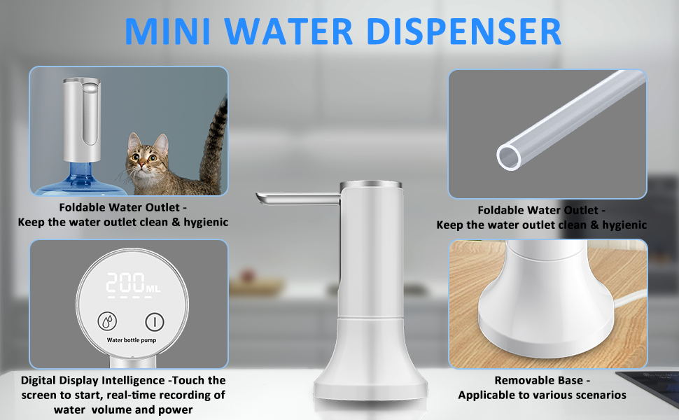 Water Dispenser for 5 Gallon Bottle, Water Jug Dispenser with Base, Electric Water