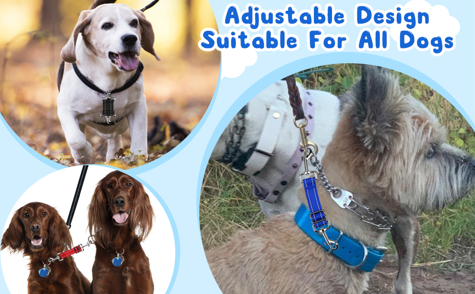 YUEPET Dog Safety Collar Clips 5 Pack Adjustable Prong Collar Backup