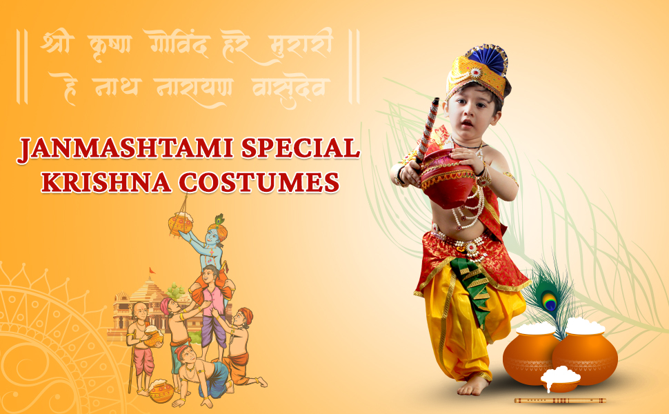 krishna costume for kids kanha fancy dress bal gopal dress janmashtami dress lord baby krishna
