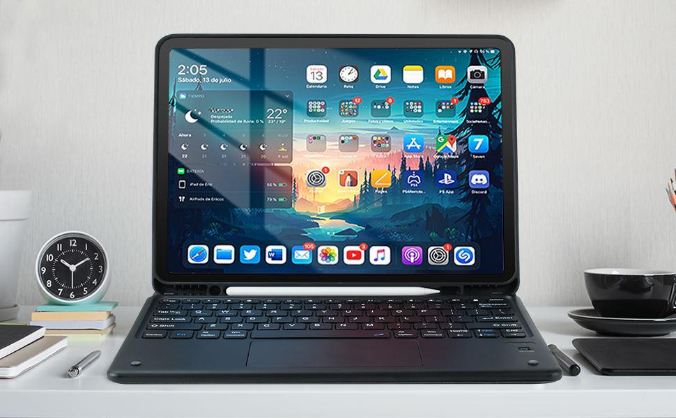 FUWANG Keyboard Case for iPad Pro 12.9 inch 2022 Case with