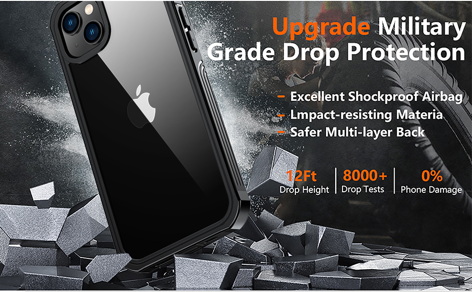 ANTSHARE for iPhone 14 Plus Case, Shockproof Protective Case with Built