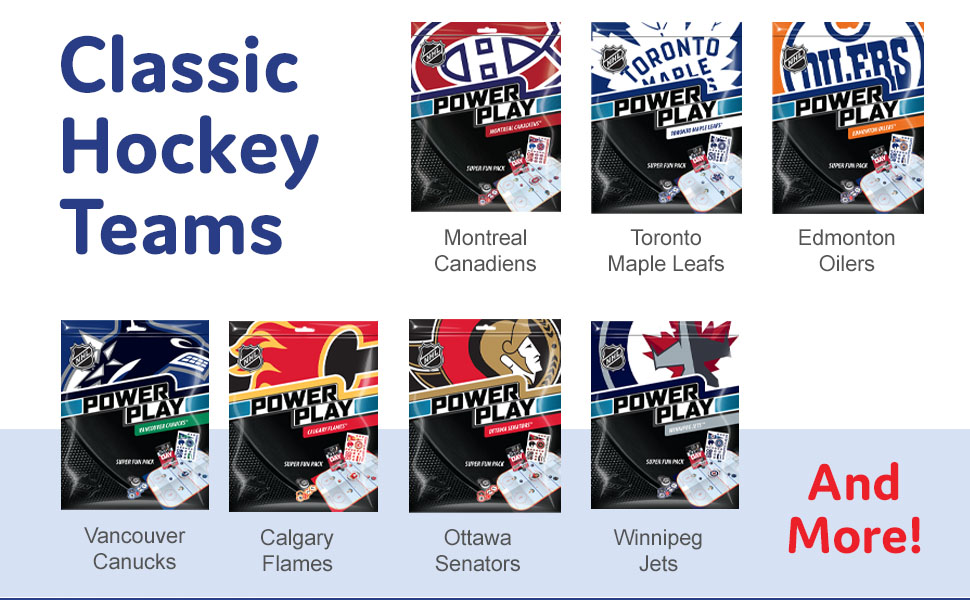 NHL Hockey Power Play Pack with Hockey Cards and Stickers, Includes