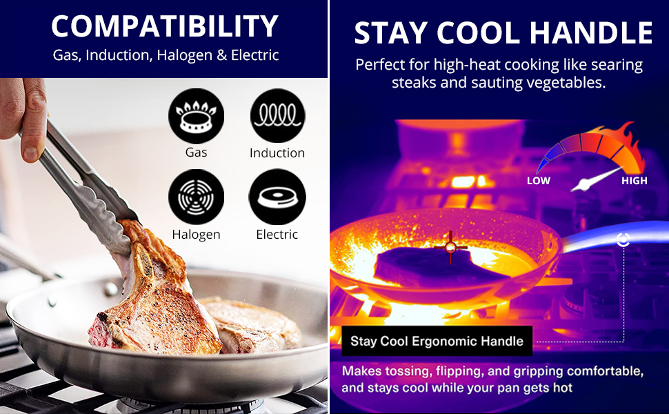 inalsa, cookware, triply, fry pan, stainless steel