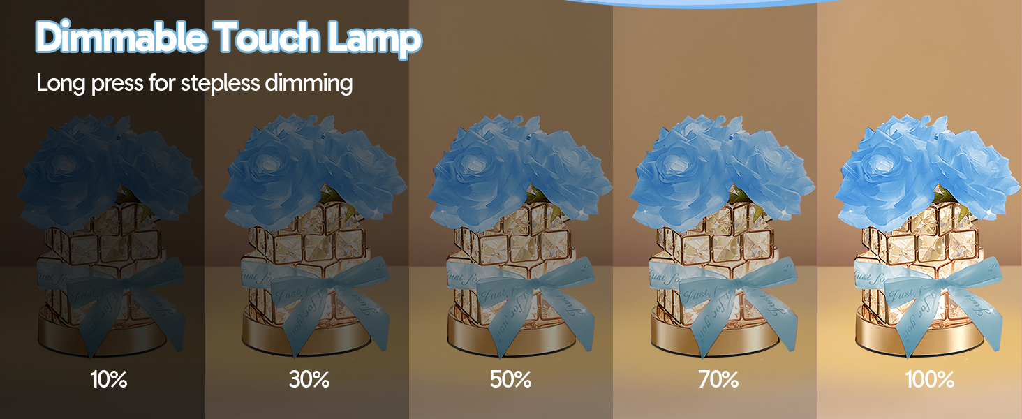 night light for nightstand rose lamp birthday gifts for mom
