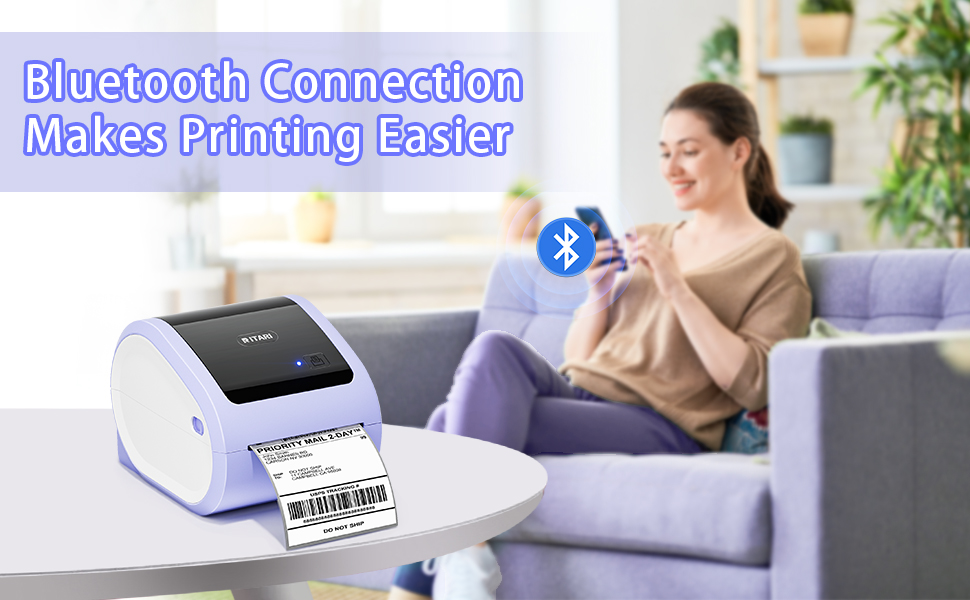 Itari Bluetooth Shipping Label Printer, Wireless Thermal Printer