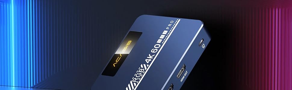 Acasis 4K60 HDR External Capture Card for Camera Live Broadcast