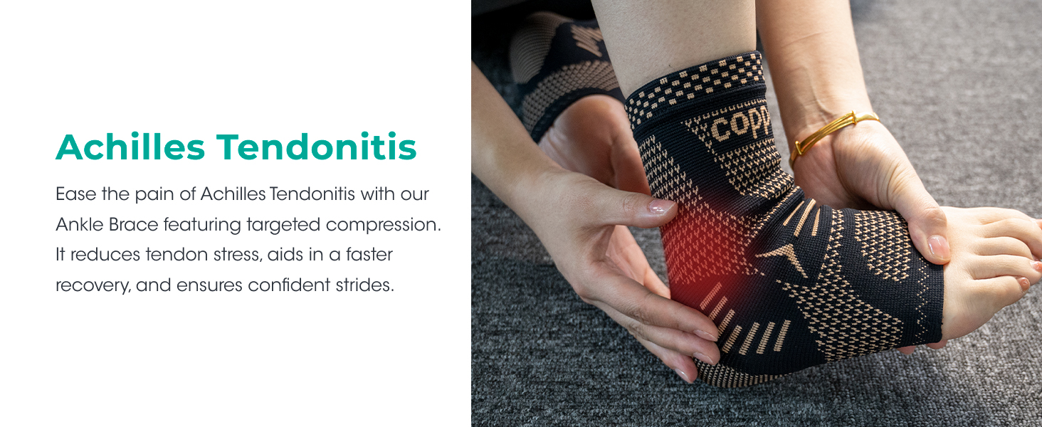 copper ankle brace support for women men ankle brace for sprained ankle ankle compression sleeve