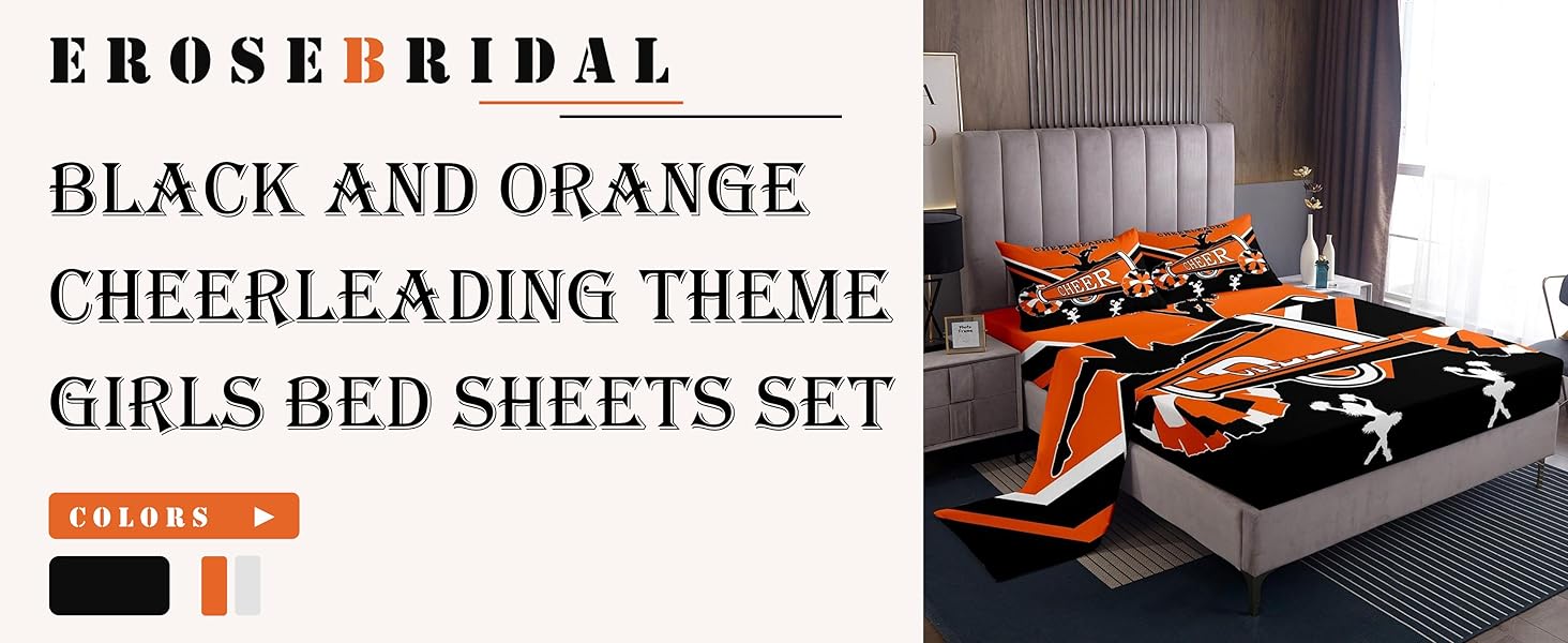 Erosebridal Cheerleading Sheet Set Cute Cheerleader Bed