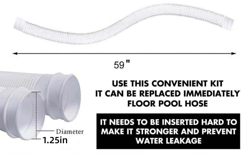 Pool Pump Replacement Hose, 4 Pack Swimming Pool Replacement Hoses,1.25in Diameter 59" Long Pool
