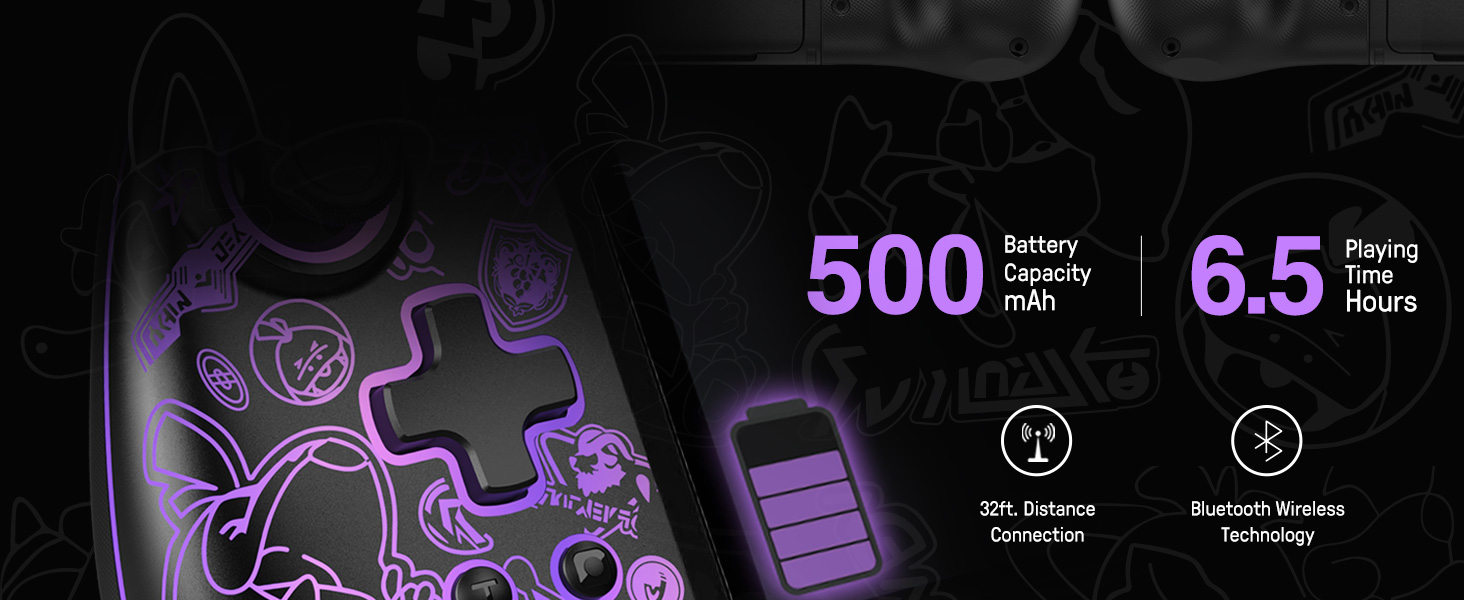 Luminoso Joy Control Switch Inalámbrico Compatible con Nintendo Switch