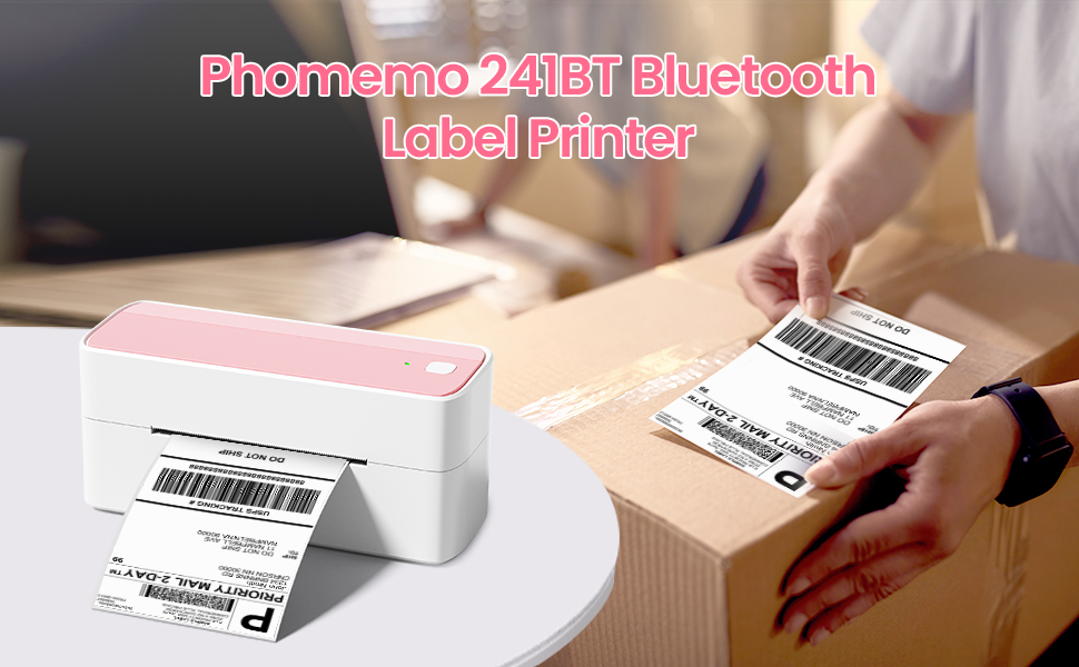 Phomemo Label Printer 241BT Bluetooth Shipping Label Printer for Small