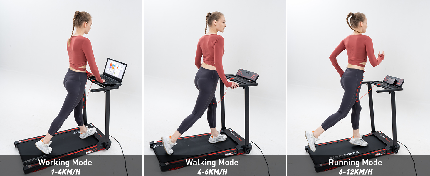 Experience the Ultimate Walking and Running Workout with the CITYSPORTS Foldable Treadmill Speed Options: Working Mode 1-4 km/h and 4-6 km/h, Running Mode 6-12 km/h Experience the Ultimate Walking and Running Workout with the CITYSPORTS Foldable Treadmill Speed Options: Working Mode 1-4 km/h and 4-6 km/h, Running Mode 6-12 km/h