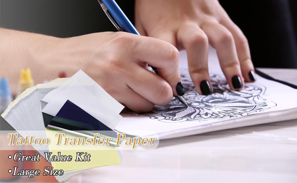QUACOWW 32 Sheets Tattoo Transfer Paper Tattoo Stencil