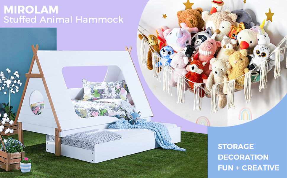 Stuffed Animal Storage Hammock or Net Large Toy Hammock