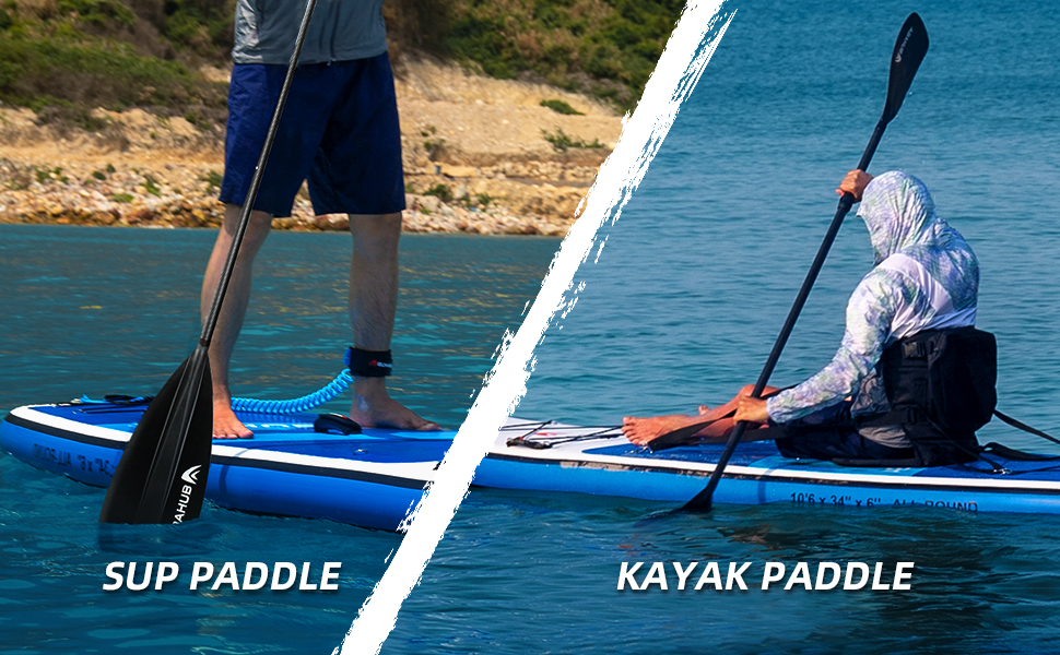 Abahub 1 x 4 Section Carbon SUP Paddle/Kayak Oar, Adjustable Stand up