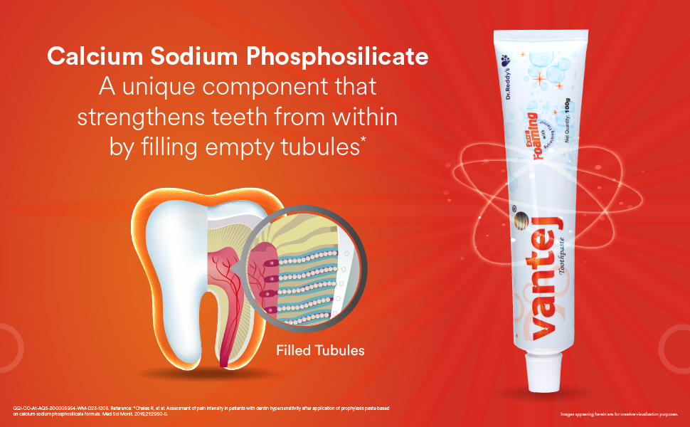 Vantej Dr. Reddy's Toothpaste For Sensitive Teeth Extra Foaming