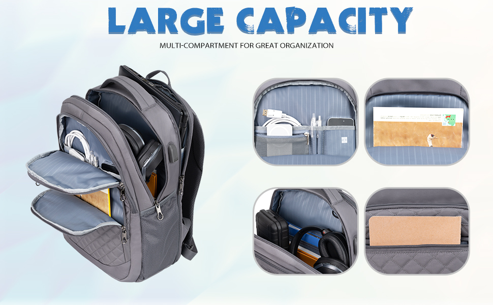 KROSER Travel Laptop Backpack 17 Inch Large Computer