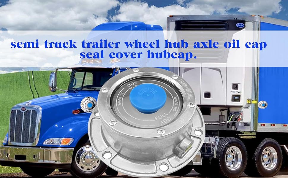 WANGNING 3434009 Aluminum Trailer Axle Hub Cap, 6 Hole Hub